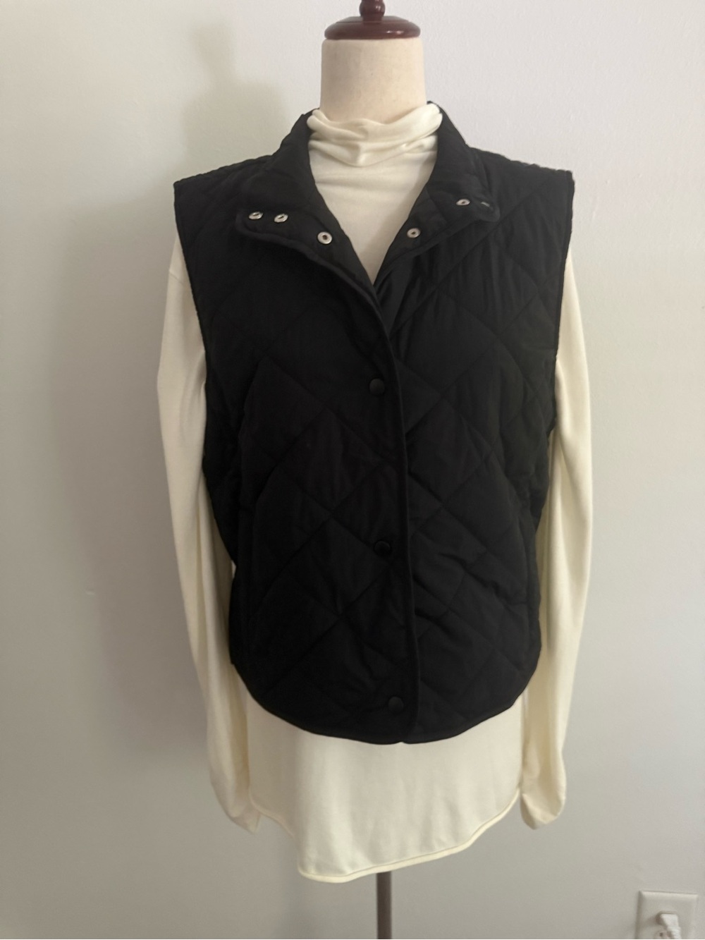 Black Quilted Women's Vest - Classic Lightweight Layer